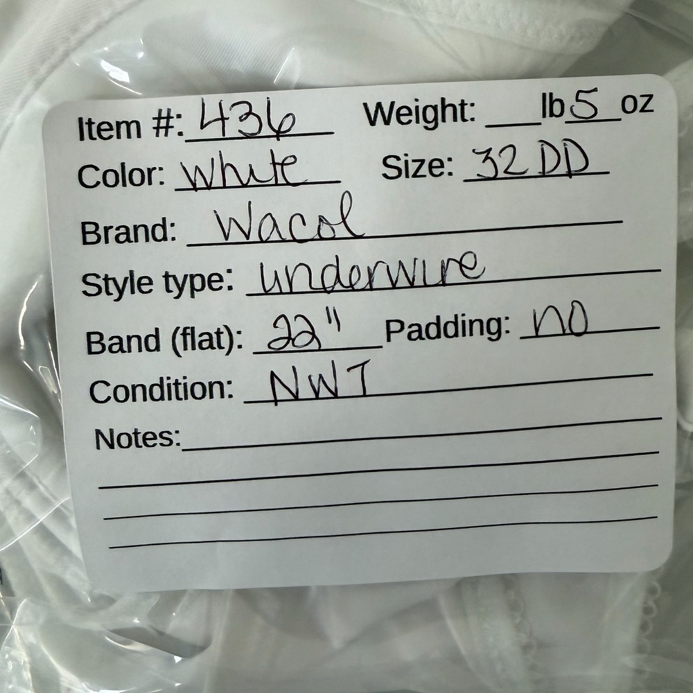 Wacoal White Underwire T Shirt Bra 32DD Smooth Full Coverage Everyday Bra - Picture 4 of 4